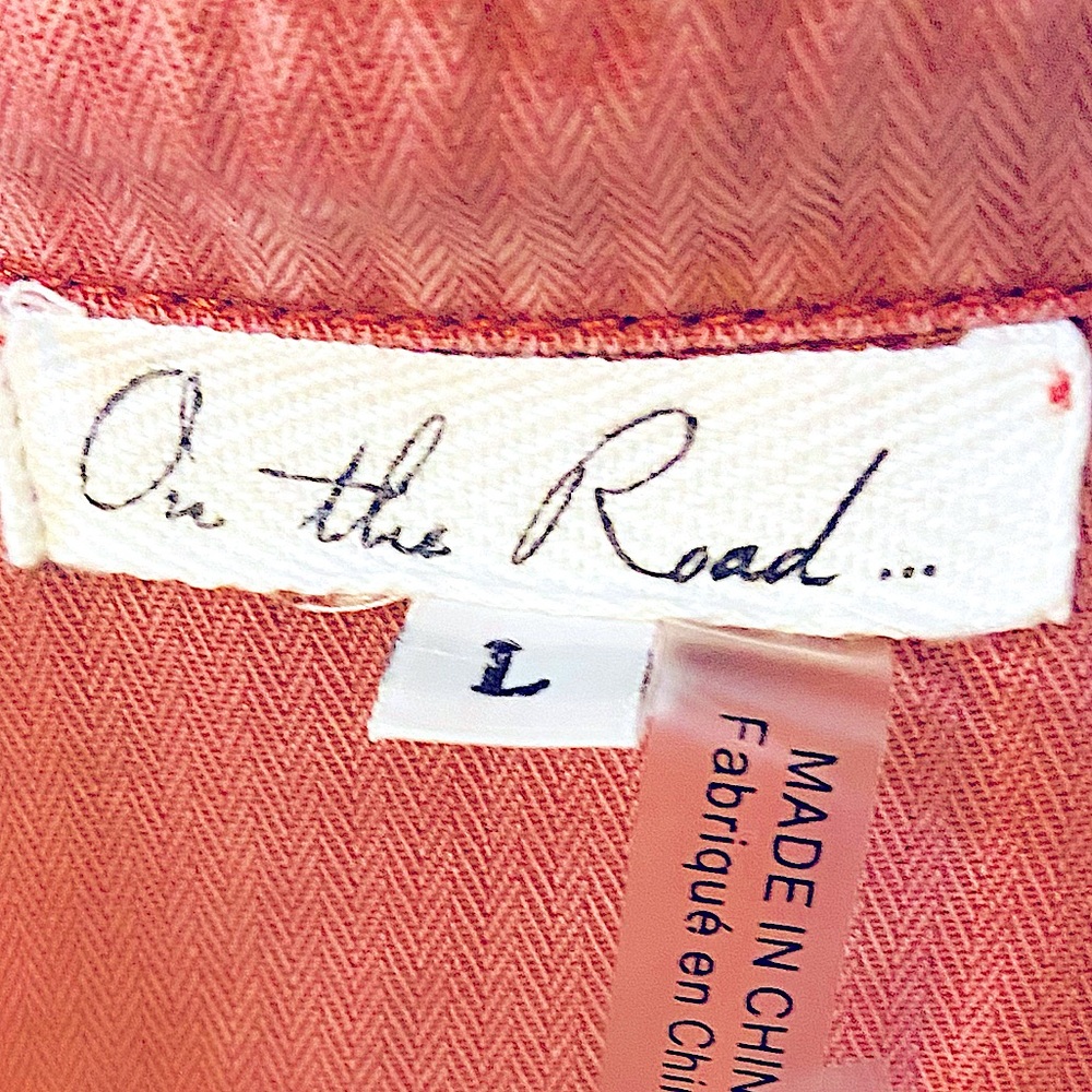 By Anthropologie ON THE ROAD L/S Button Front 100%Tencel Utility Shirt Size L - Picture 4 of 4